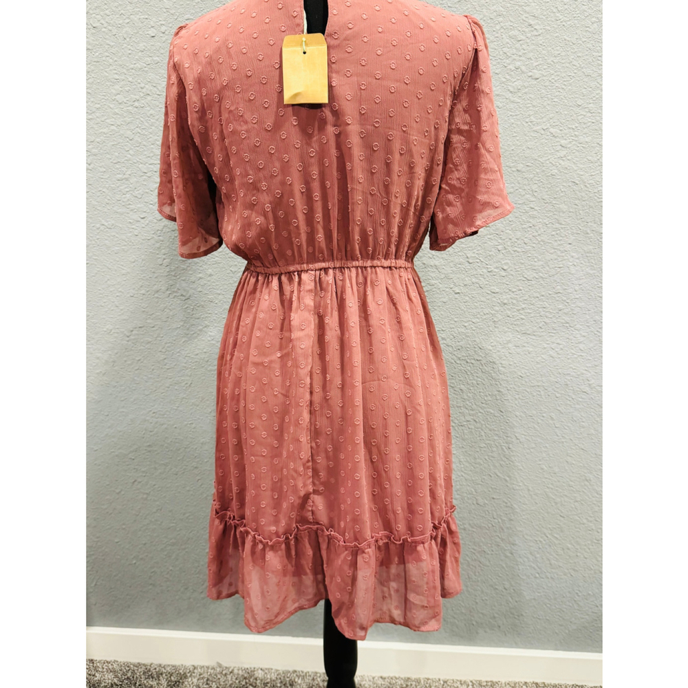 Umgee Women's Tiered Babydoll Dress Pink - Picture 3 of 7